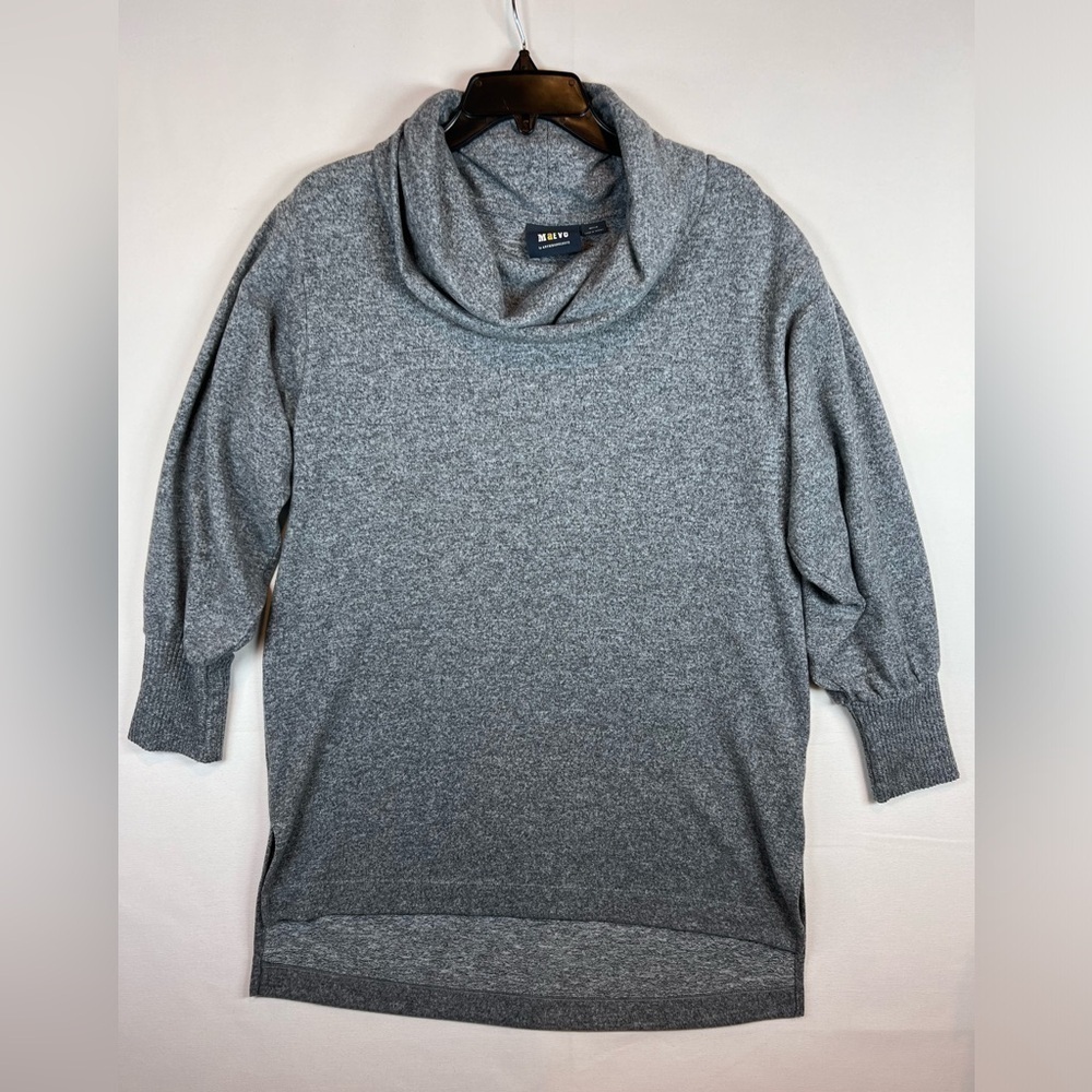 Maeve by Anthropologie size M oversized cowl neck SOFT tunic sweater gray cozy